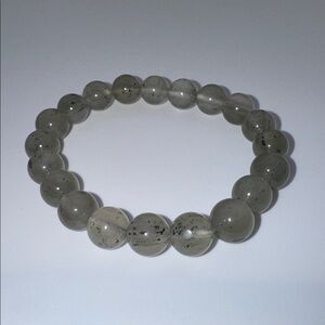Prehnite Stone Beaded Bracelet